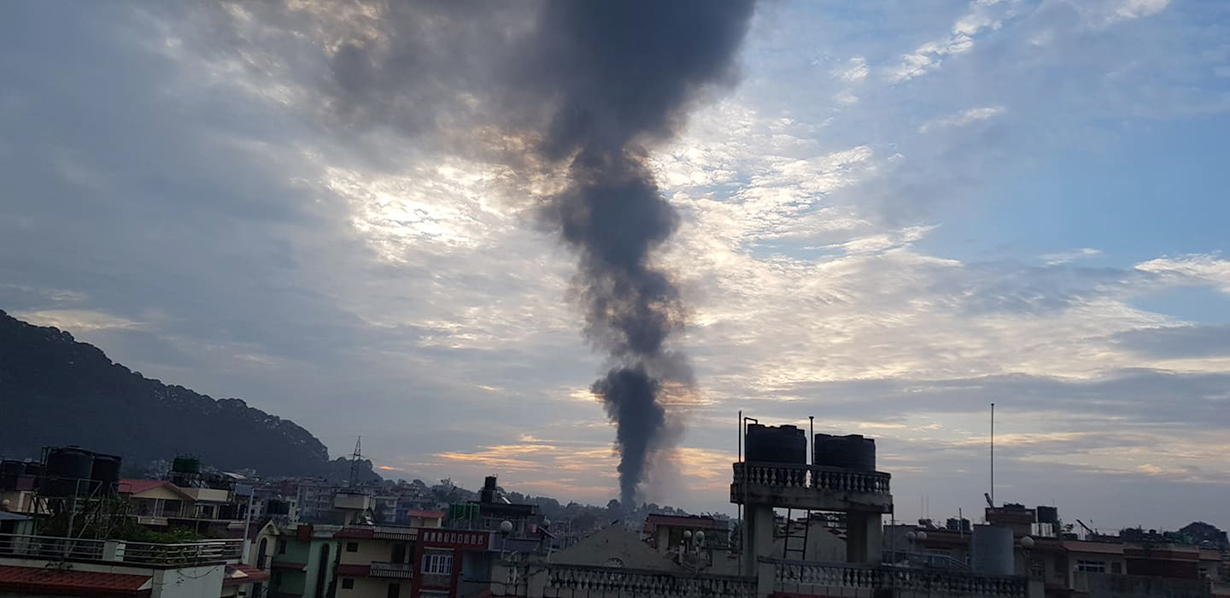 बालाजु औद्योगिक क्षेत्रमा भएको भीषण आगलागी अझै